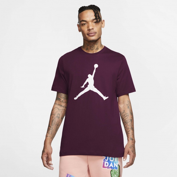 Футболка Jordan M J JUMPMAN SS CREW CJ0921-610 р.L бордовий