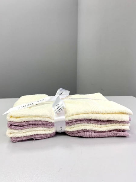 Набор полотенец махровых 30x45 см молочно-пудровый Ideal 