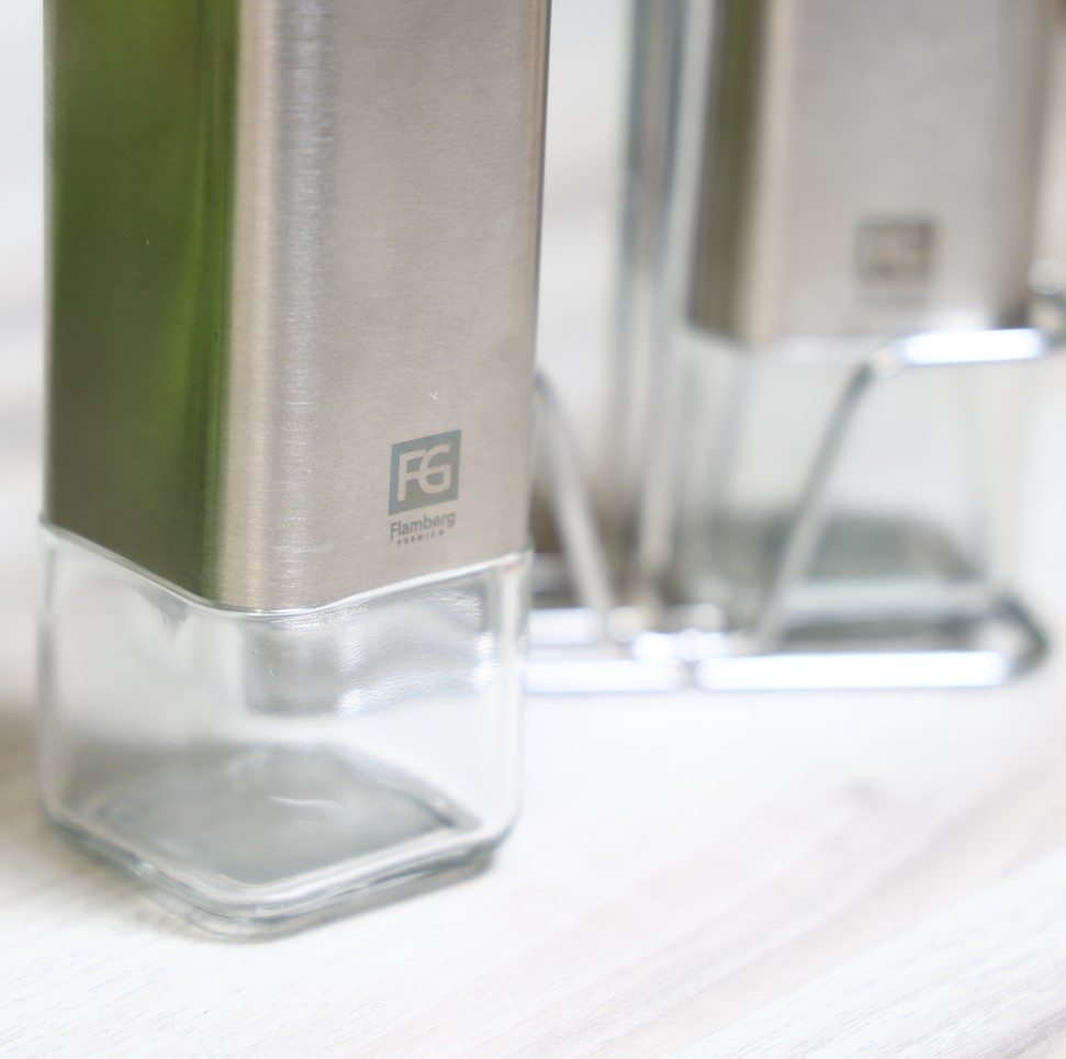 Набор для масла и уксуса Flamberg Premium на подставке Sprinkle 220 мл