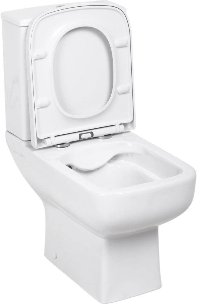 Унитаз-компакт Water House Cube rimless, сид. дюропласт soft-close