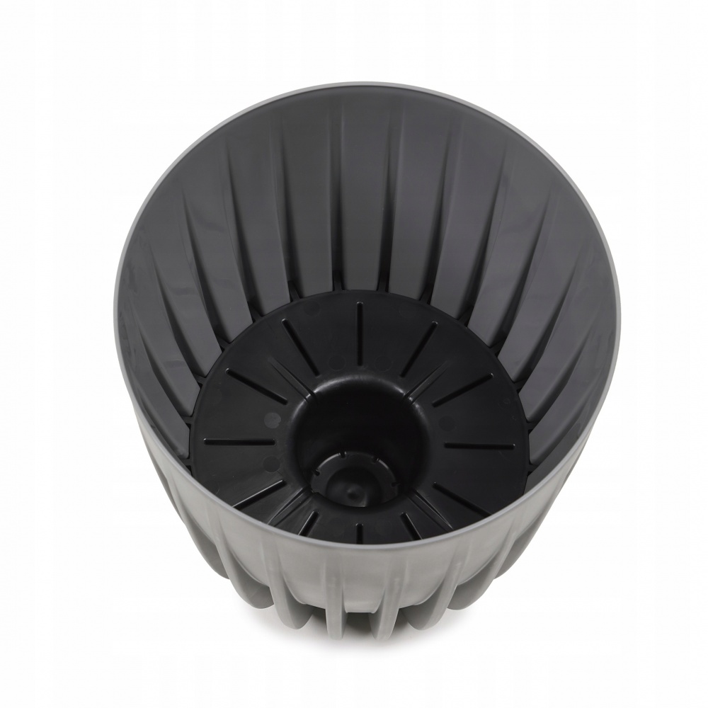 Вазон пластик MIRA TALL круглий антрацит 12,5 л Ламела (9829859)