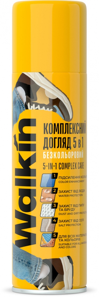 Засіб WALKIN для комплексного догляду за взуттям 5 в 1 250 мл