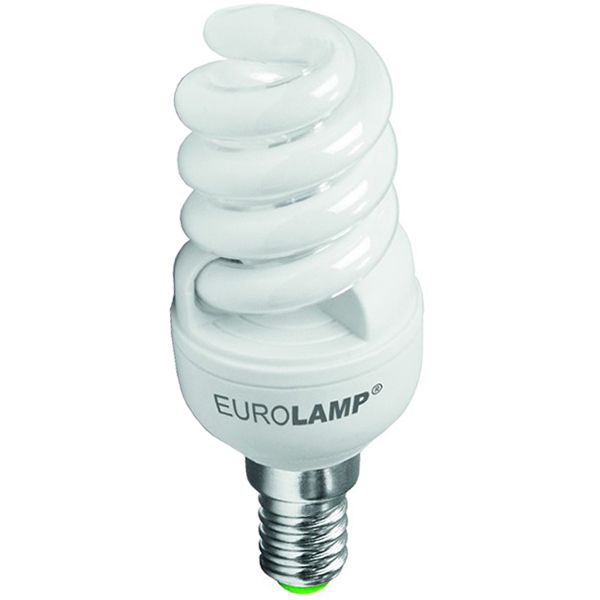 Лампа Eurolamp T2 Spiral 9 Вт 2700K E14 09144