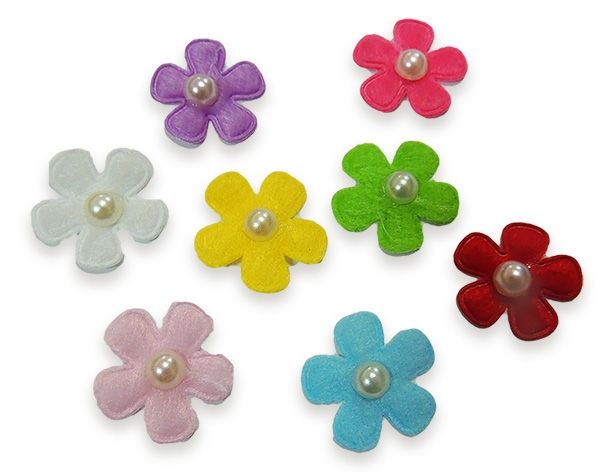 Набор декоративный Квіточки мікс кольорів 3 мм 15х17 см мульти