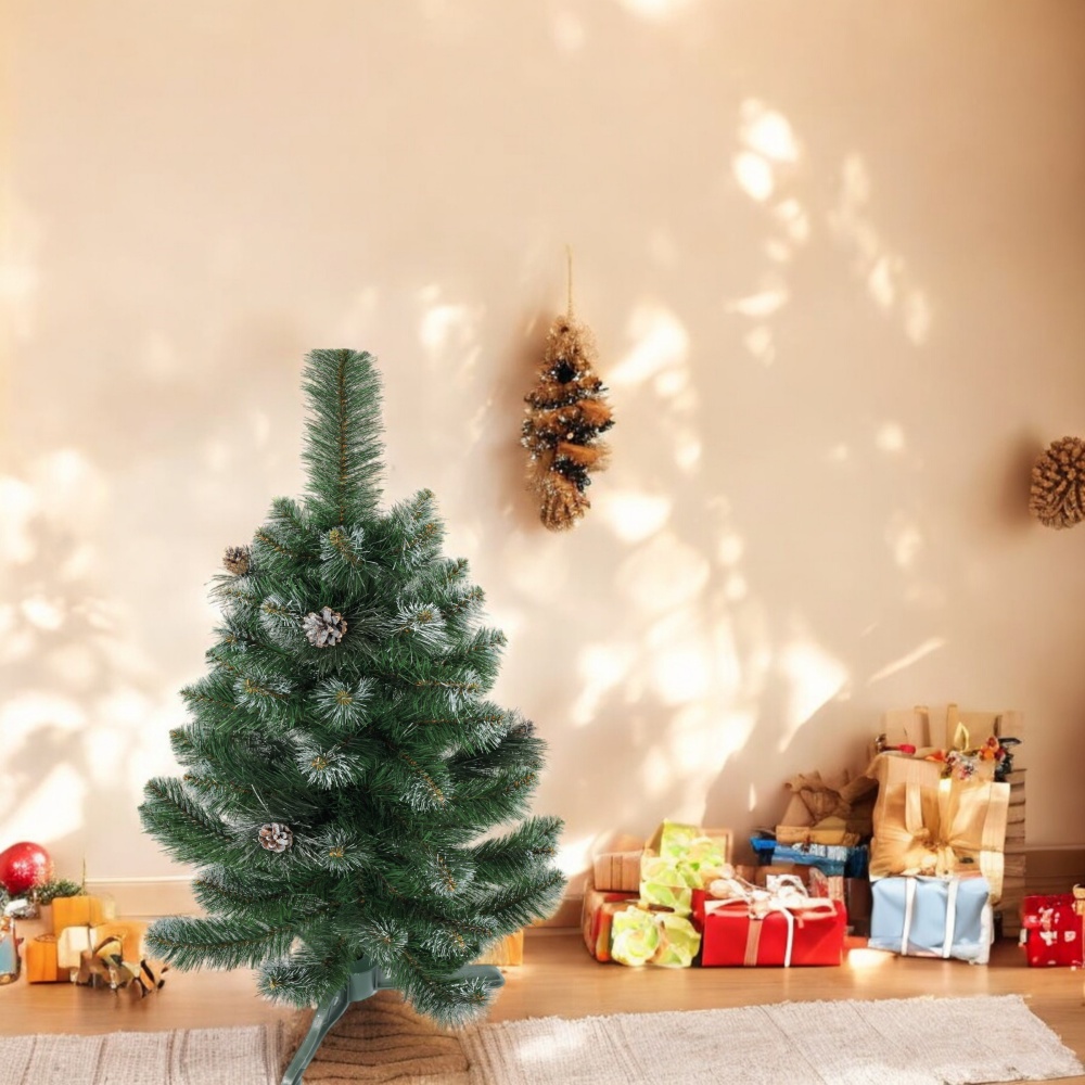 Искусственная елкаЕвропейская с шишками 1,20 м зеленый