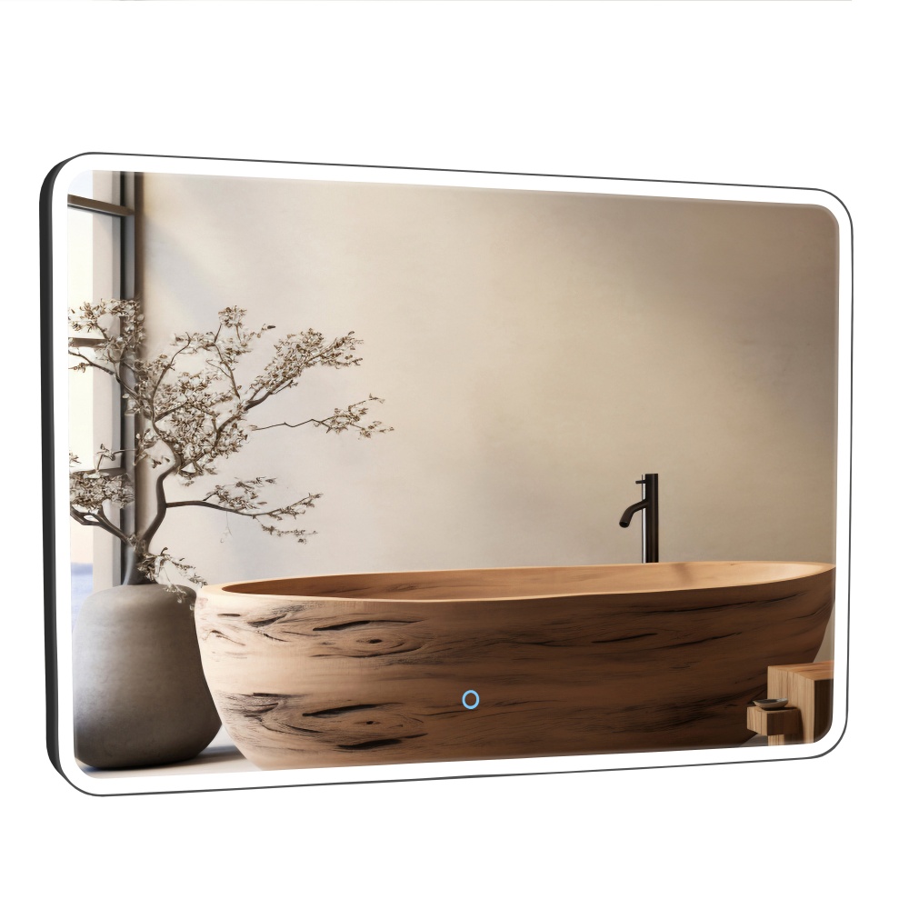 Зеркало со встроенной подсветкой Aqua Rodos Donato black 100х70 sensor