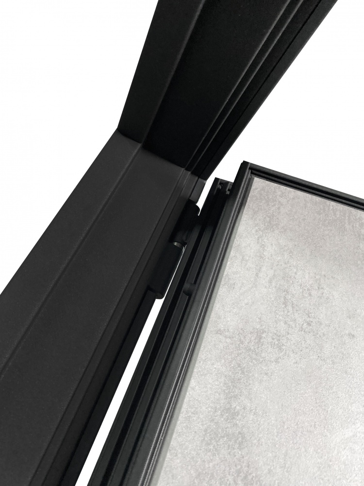 Двері вхідні Міністерство дверей Престиж-3К-550-М (Бетон А./О.С.) бетон антрацит / оксид 2050x960 мм праві