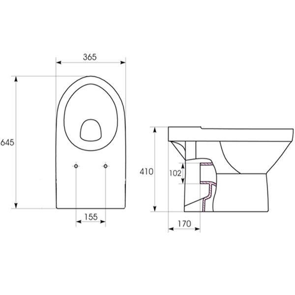 Чаша унитаза Cersanit Olimpia OL010/020