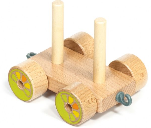 Потяг Іграшки з дерева з платформами маленький