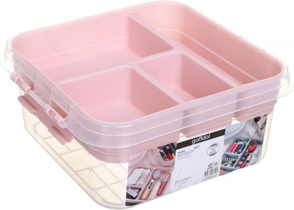 Органайзер Beauty розовый 25х26х11 см Gondol Plastic