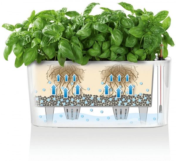 Вазон пластиковый Lechuza Delta 20 овальный антрацит 