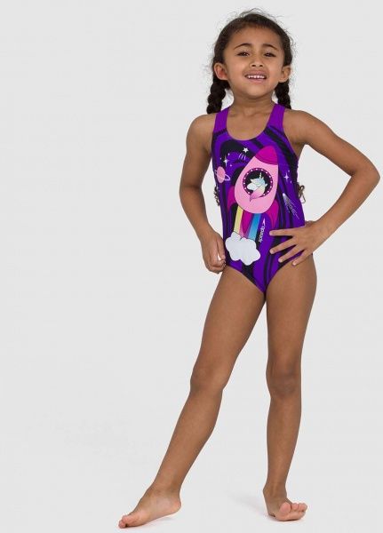 Купальник Speedo DIGI_PLMT_1PCE_IF 8-07970F413 р.4YRS фиолетово-черный