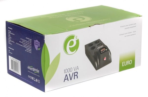 Стабилизатор напряжения EnerGenie 230 В 1000 ВА EG-AVR-E1000-01