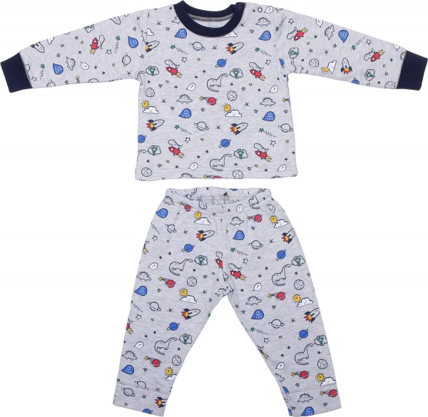 Пижама детская для мальчика Фламинго 109-307 р.86 меланж 