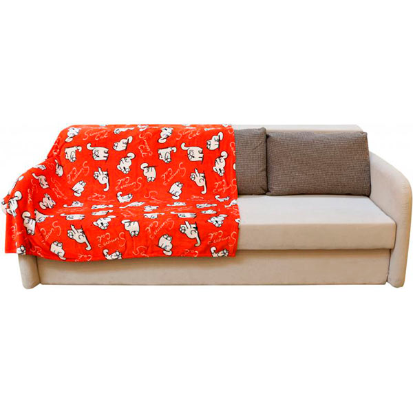 Плед фланель Simon's Red Cat 160x200 см