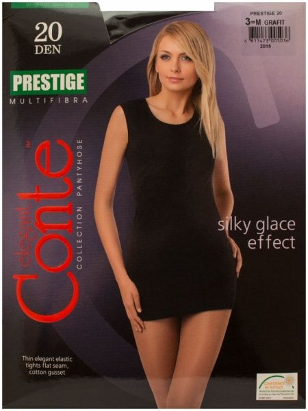 Колготки Conte PRESTIGE 20 den grafit р. 5 графит 