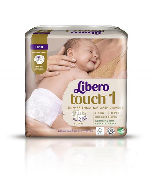 Подгузники Libero Touch 1 2-5 кг 22 шт.