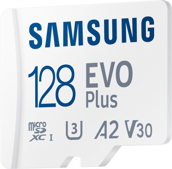 Карта пам'яті Samsung microSDXC 128 ГБ Class 10 (MB-MC128KA/RU) EVO Plus UHS-I + SD адаптер 
