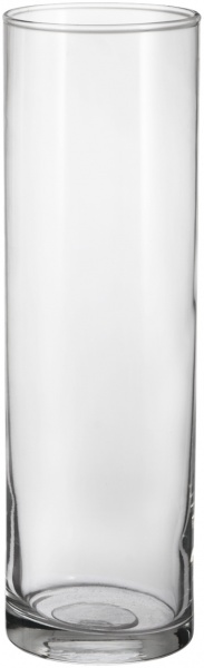Ваза стеклянная цилиндр Маргаритка 38 см прозрачная 