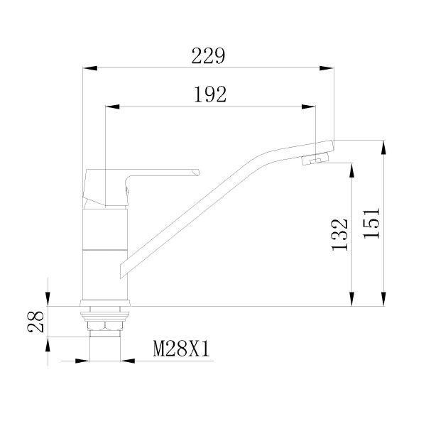 Смеситель для кухни Mixxen Конкорд MXKL1205W