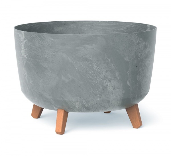 Горщик для квітів PRP Gracia Beton Effect 300 мм на ніжках бетон круглий (72478-422) 