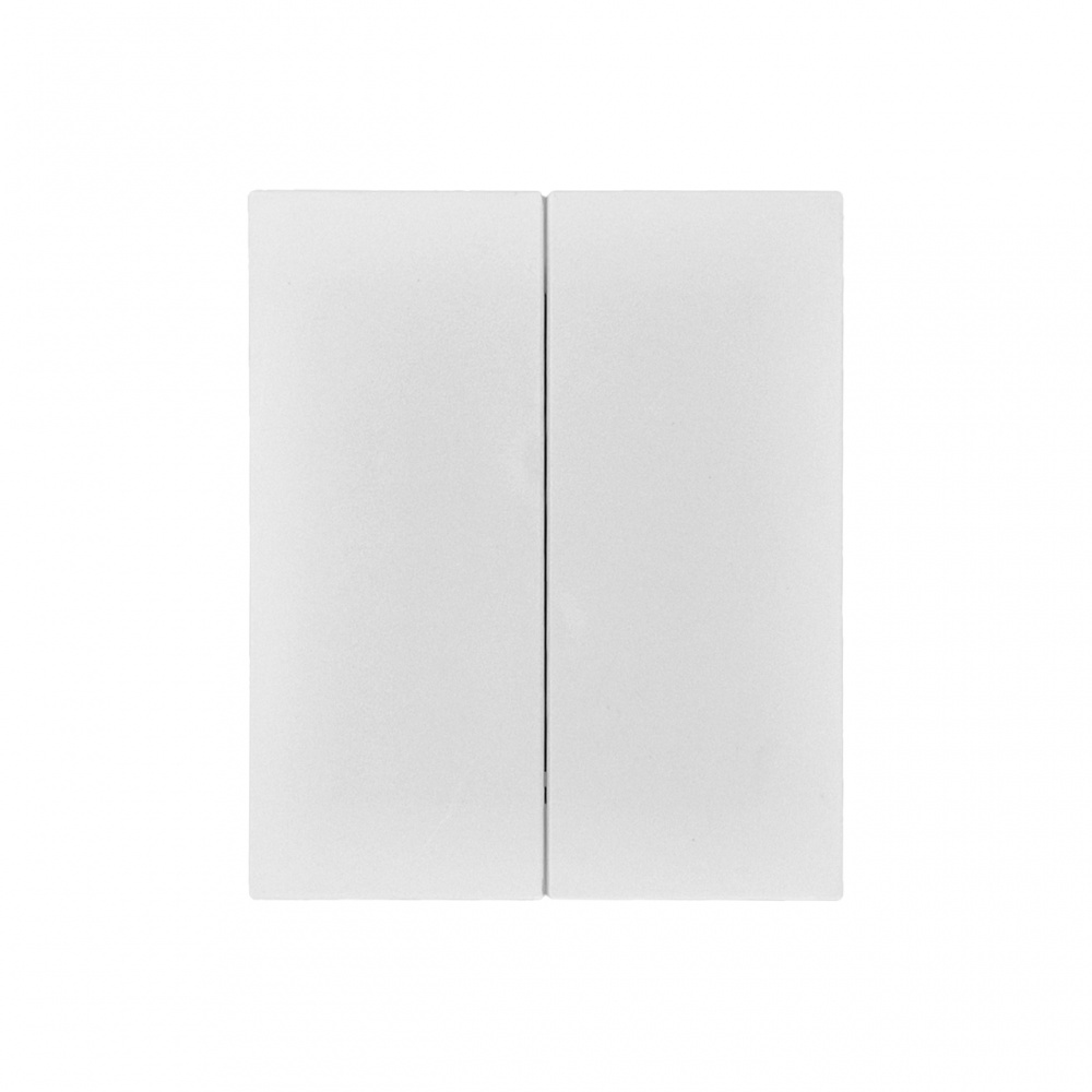 Вимикач двоклавішний HausMark INO без підсвітки білий LS-2G-GP-White