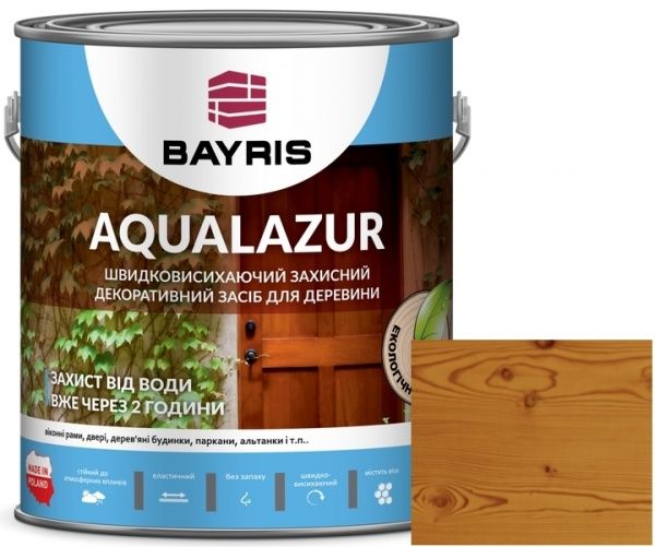 Лазур Bayris Aqualazur Каштан мат 2,5 л
