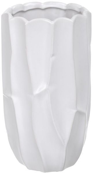 Ваза керамическая белая Лорет 12,5х23,5 см