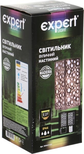Світильник вуличний настінний Expert Madeira ELNX-14241-W E27 60 Вт IP44 антична латунь 