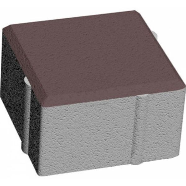 Тротуарная плитка Золотой Мандарин Квадрат коричневый 100х100х60 мм