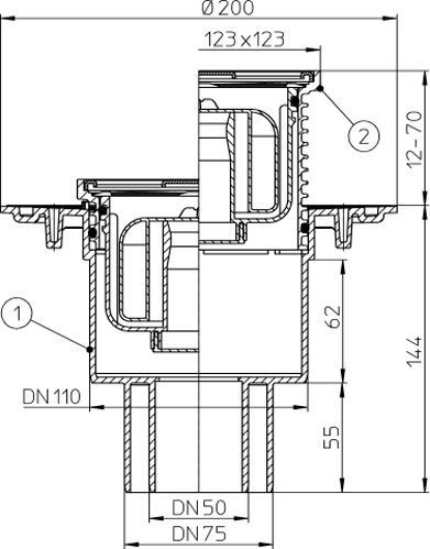 Душевой трап HL (Hutterer & Lechner GmbH) HL310NPr E