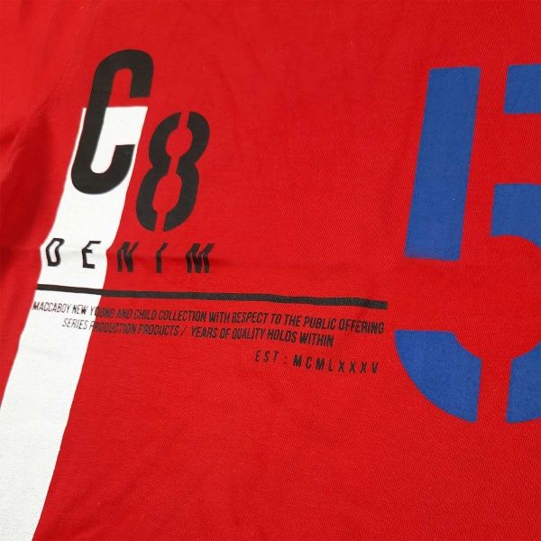 Футболка для мальчика AKKU С8 р.140 красный 9102 