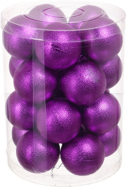 Набор елочных шаров Рельеф в ассортименте (EPI-N4-6020-274S) d 60 мм 20 шт./уп.