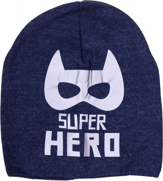 Шапочка детская для девочки Kraft+ 7704 р.48-50 синий меланж 