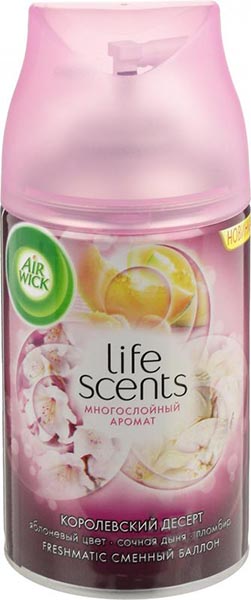 Змінний балон для автоматичного освіжувача повітря Air Wick Life scents Королівський десерт 2 шт. 250 мл