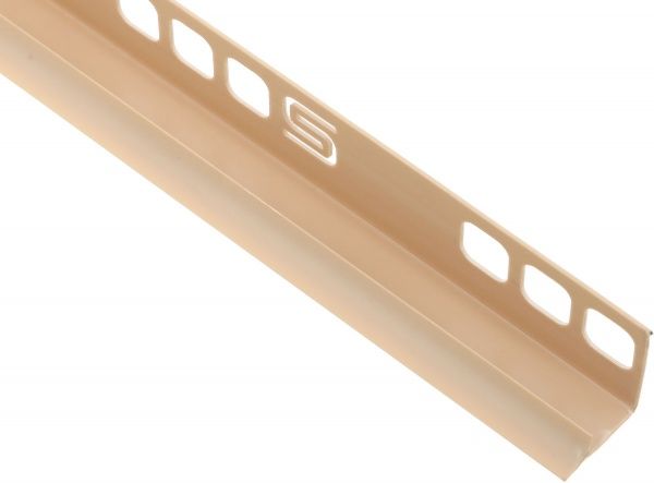 Уголок для плитки Salag внутренний 06 ПВХ 22006 12 мм 2,5м светло-бежевый 