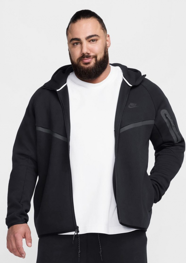 Джемпер Nike M NK TCH FLC FZ WR Hoodie HV0949-010 р.M черный