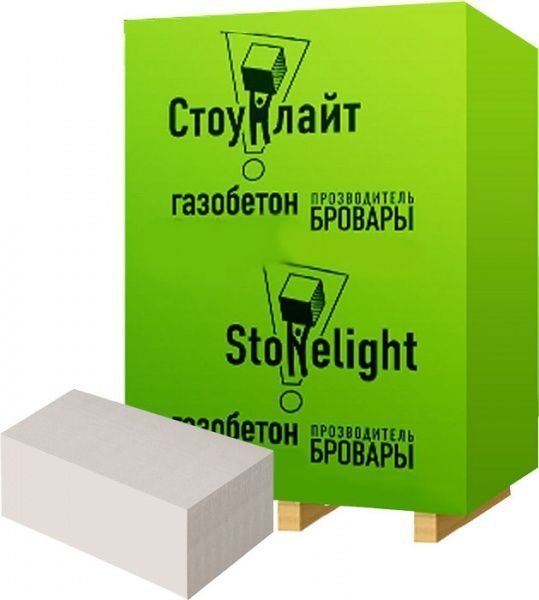 Газобетонный блок СТОУНЛАЙТ 600x200x300 мм D-500 гладкий