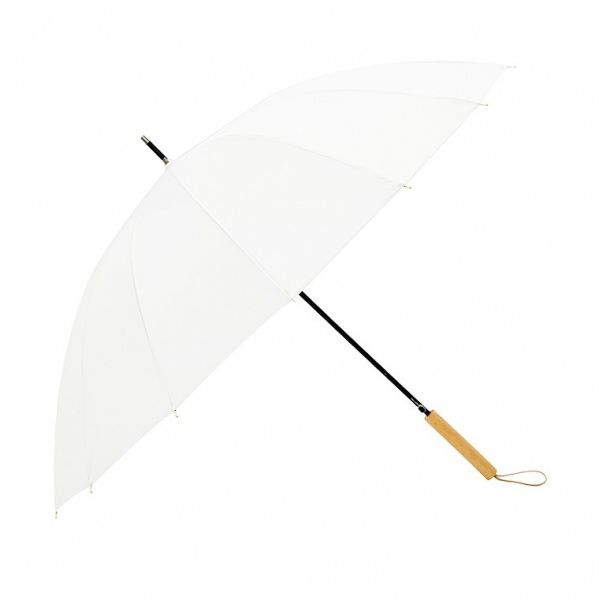 Зонт-трость KRAGO 16 спиц белый 