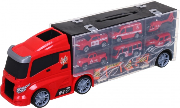 Игровой набор Shantou спасательный грузовик-кейс 39.8x13 см красный 666-09K