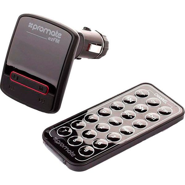 FM-трансмиттер Promate ezFM AUX/SD/USB Black