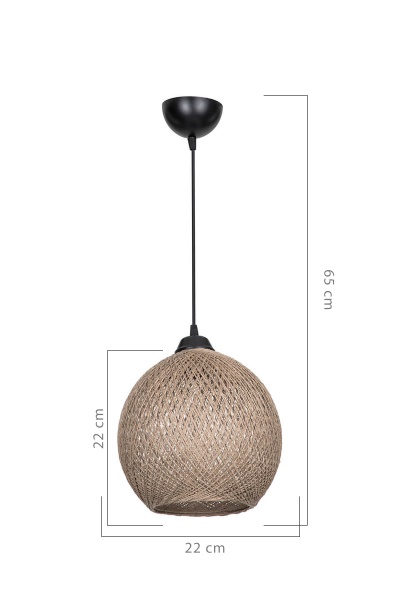 Підвіс Luna Yumak 1x60 Вт E27 кавовий MDL.4245 