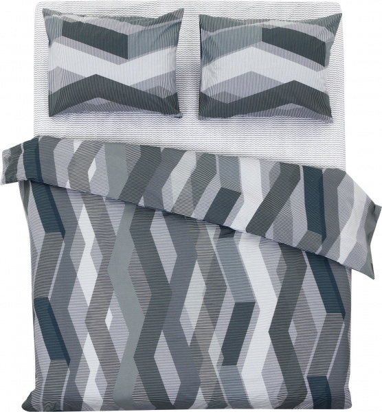 Комплект постільної білизни Бруно 1,5 сірий La Nuit (без простирадла) 