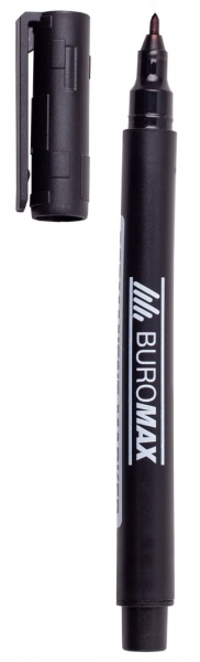 Маркер спиртовой Buromax водостойкий 1 мм спиртовая основа черный 