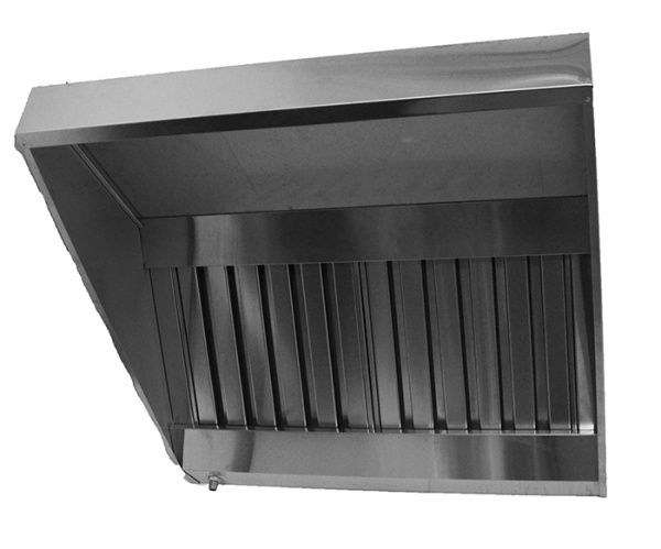 Вытяжной зонт производственный пристенный 1200х900х400 мм Tehma 1200x900x400 мм нержавеющая сталь