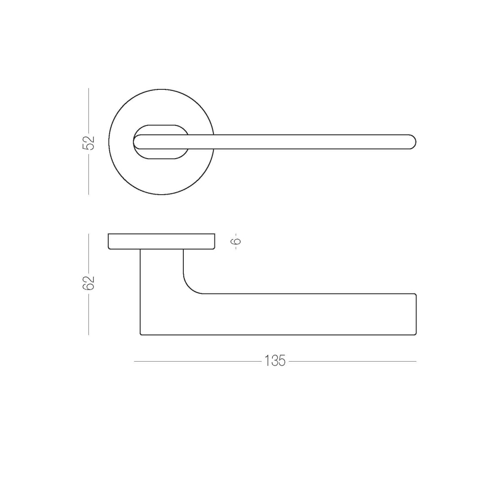 Ручка на розетке Linde A-2024 BLACK черный