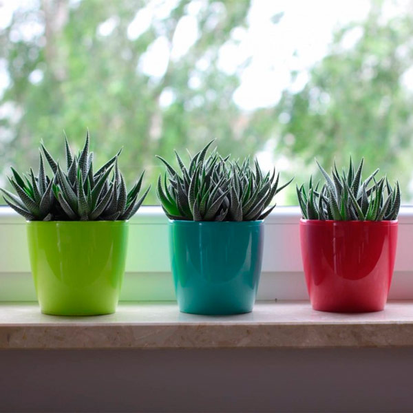 Горшок пластиковый Lamela Магнолия круглый 8,4л желтый (204) 