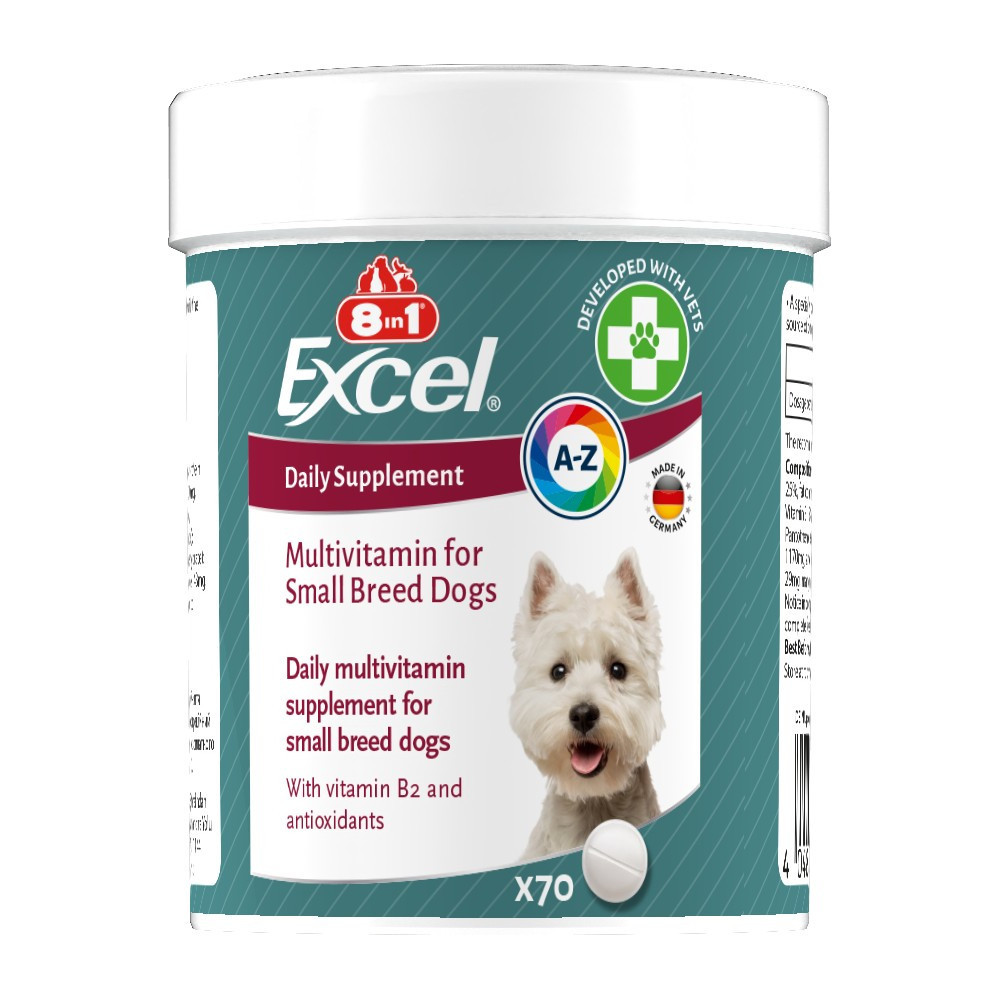 Витамины для собак 8in1 Excel Multi Vitamin Small Breed мультивитамин 70 шт. — фото 1