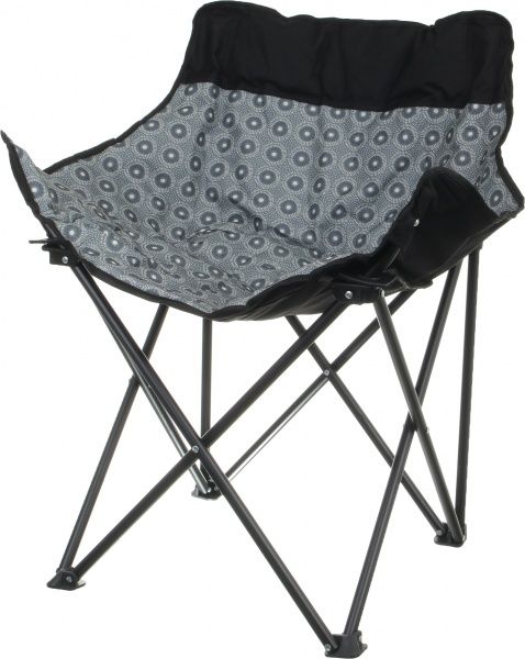 Стілець розкладний 67х55х73 см сірий з чорним