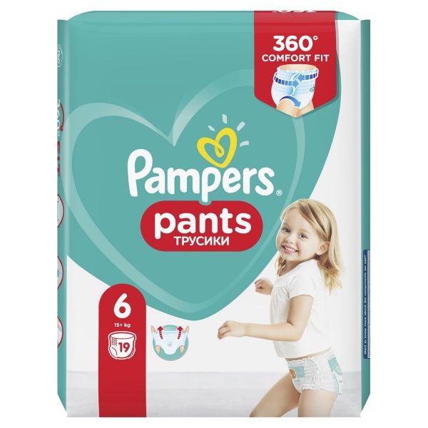 Підгузки-трусики Pampers Pants Розмір 6 (15+ кг) 19 шт.